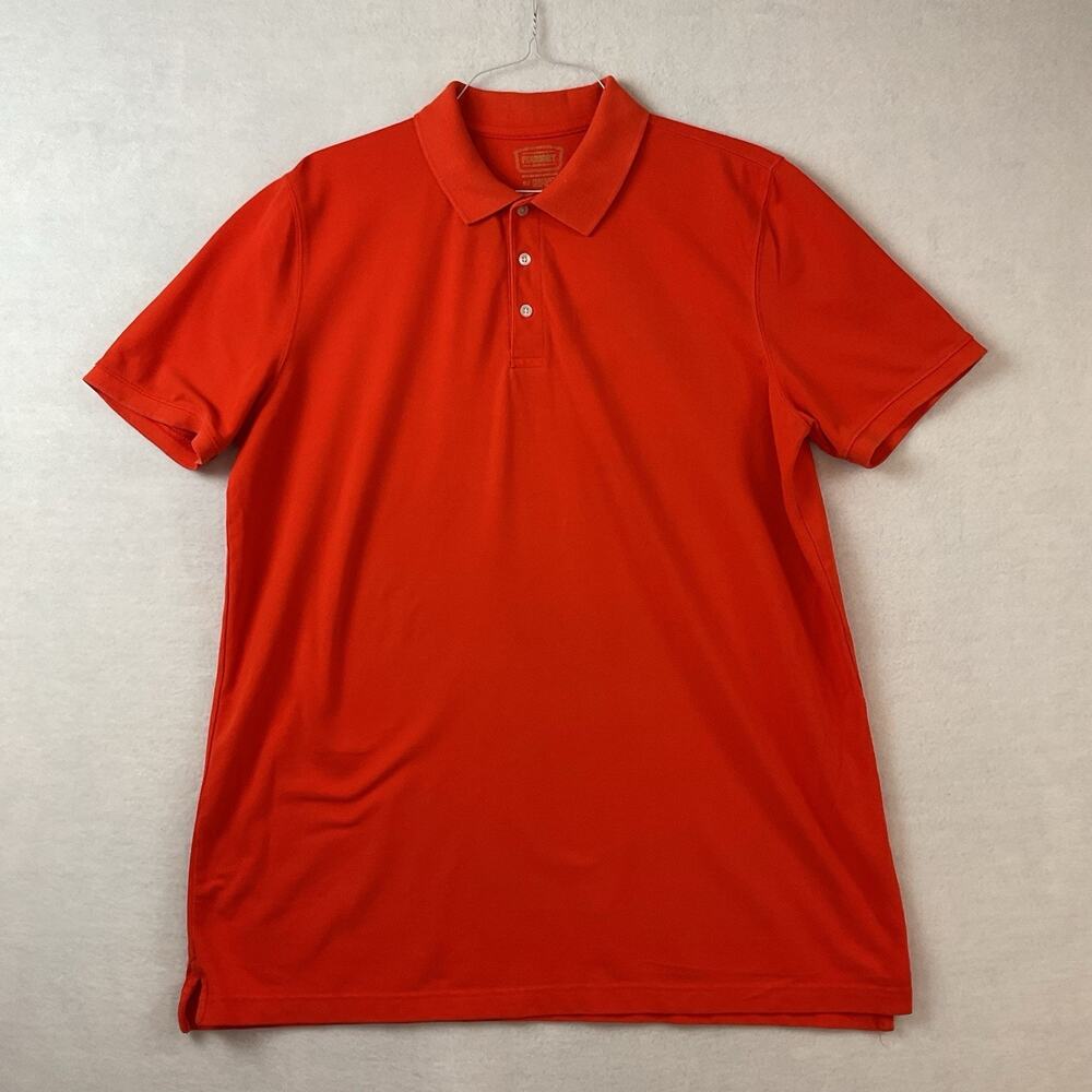 Foundry Supply Co Shirt Mens XLT Orange Knit Polo Short Sleeves Collar